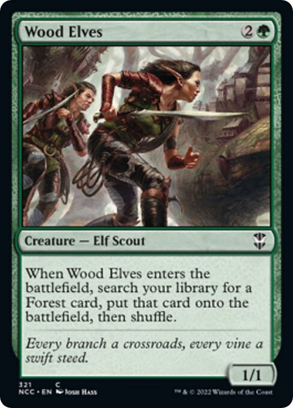 Image for Wood Elves (Commander: Streets of New Capenna) (321) - Magic: The Gathering