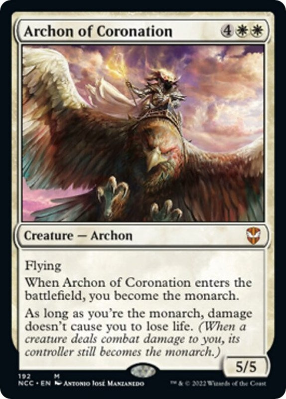 Image for Archon of Coronation (Commander: Streets of New Capenna) (192) - Magic: The Gathering