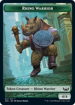 Image for Rhino Warrior Token (Streets of New Capenna) (11) - Magic: The Gathering