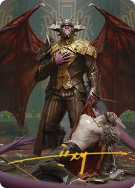 Image for Ob Nixilis, the Adversary Art Card (31/81) (Gold-Stamped Signature) (Art Series: Streets of New Capenna) (31) - Magic: The Gathering