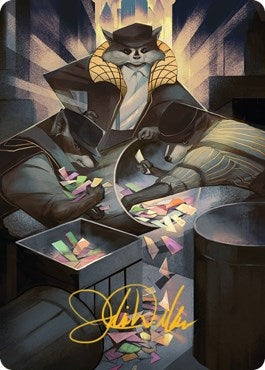 Image for Masked Bandits Art Card (Gold-Stamped Signature) (Art Series: Streets of New Capenna) (69) - Magic: The Gathering