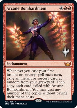 Image for Arcane Bombardment (Promo Pack: Streets of New Capenna) (101) - Magic: The Gathering