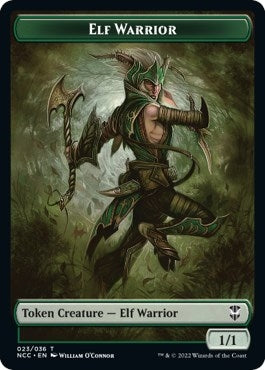 Image for Elf Warrior // Wurm Double-Sided Token (Commander: Streets of New Capenna) (23 // 31) - Magic: The Gathering