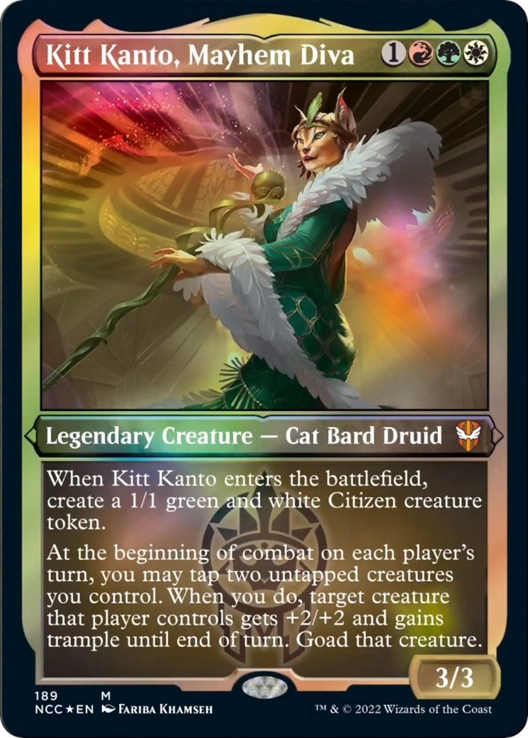 Image for Kitt Kanto, Mayhem Diva (Display Commander) - Thick Stock (Commander: Streets of New Capenna) (189) - Magic: The Gathering