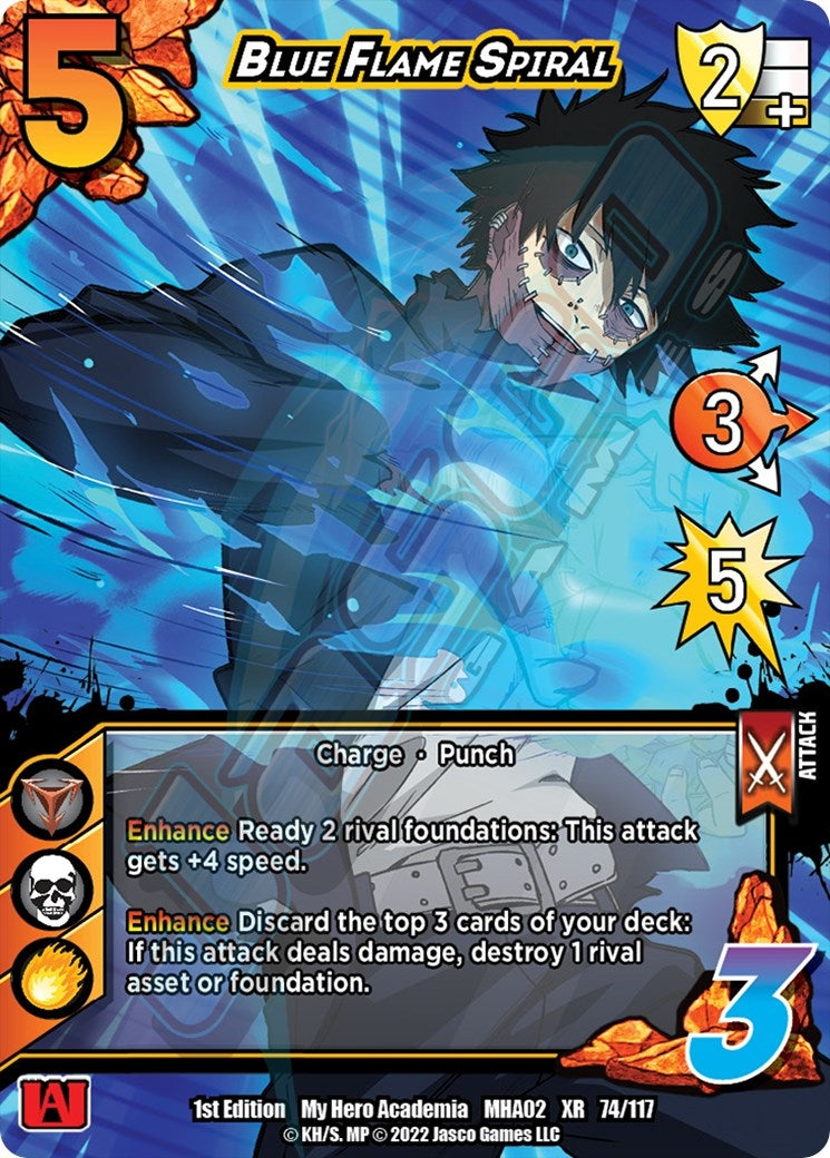 Image for Blue Flame Spiral (XR) (UniVersus: My Hero Academia: Crimson Rampage) (74/117) - UniVersus