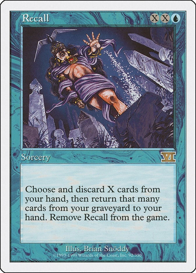 Image for Recall (Classic Sixth Edition) (92) - Magic: The Gathering