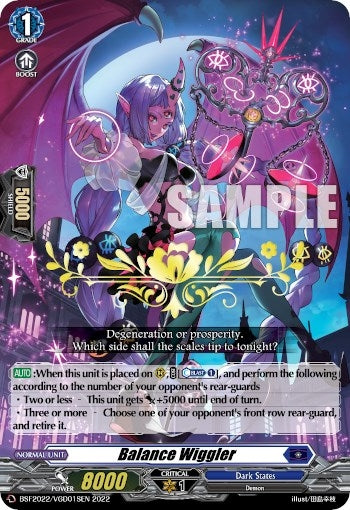 Image for Balance Wiggler (Hot Stamped) (Bushiroad Event Cards) (BSF2022/VGD01SEN 2022) - Cardfight Vanguard