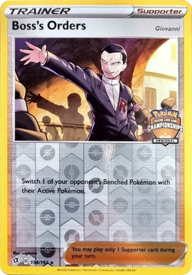 Image for Boss's Orders - 154/192 (Regional Championships) (League & Championship Cards) (154/192) - Pokemon