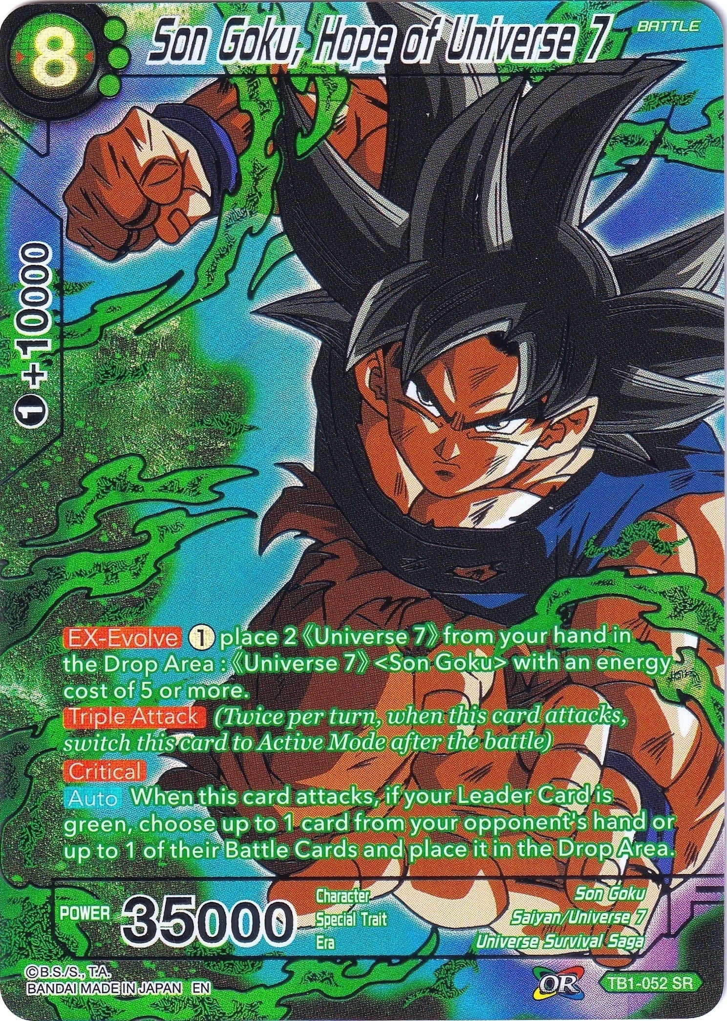 Image for Son Goku, Hope of Universe 7 (Collector's Selection Vol. 2) (TB1-052) - Dragon Ball Super: Masters