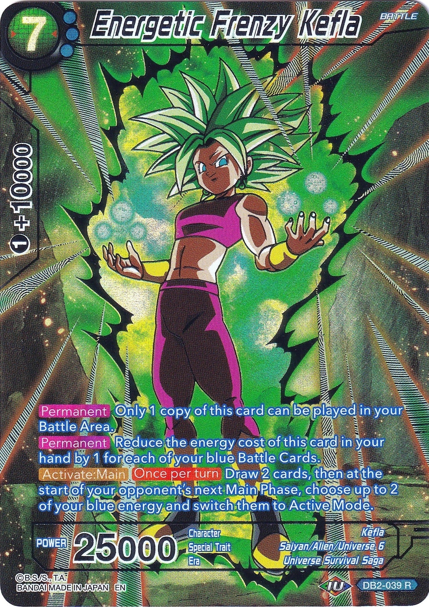 Image for Energetic Frenzy Kefla (Collector's Selection Vol. 2) (DB2-039) - Dragon Ball Super: Masters