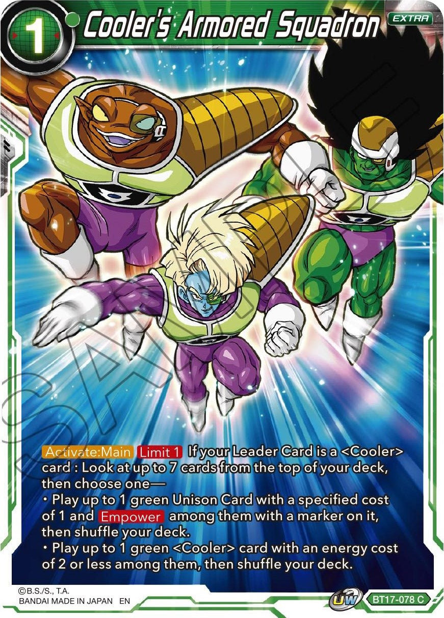 Image for Cooler's Armored Squadron (Ultimate Squad) (BT17-078) - Dragon Ball Super: Masters