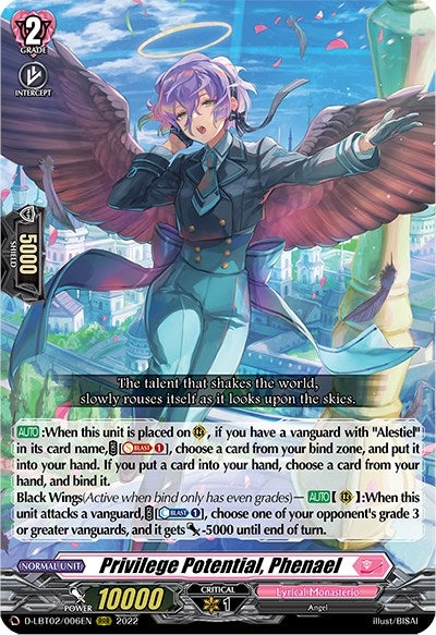 Image for Privilege Potential, Phenael (D-LBT02: Lyrical Monasterio ~It's a New School Term!~) (D-LBT02/006EN) - Cardfight Vanguard