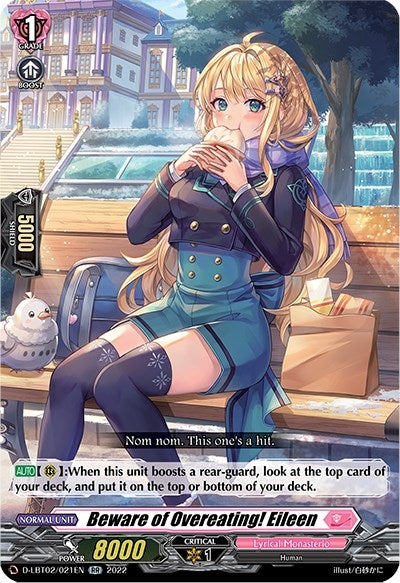 Image for Beware of Overeating! Eileen (D-LBT02: Lyrical Monasterio ~It's a New School Term!~) (D-LBT02/021EN) - Cardfight Vanguard
