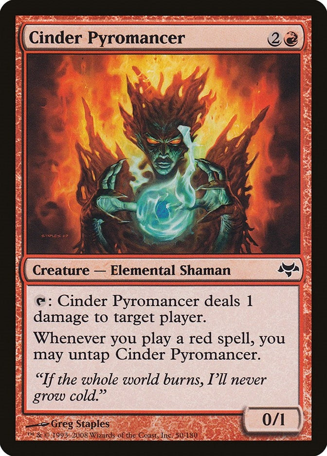 Image for Cinder Pyromancer (Eventide) (50) - Magic: The Gathering