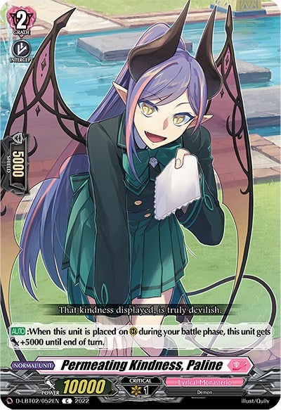 Image for Permeating Kindness, Paline (D-LBT02: Lyrical Monasterio ~It's a New School Term!~) (D-LBT02/052EN) - Cardfight Vanguard