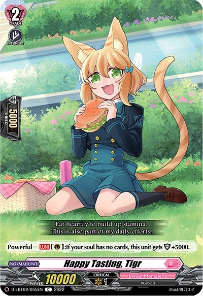 Image for Happy Tasting, Tigr (D-LBT02: Lyrical Monasterio ~It's a New School Term!~) (D-LBT02/055EN) - Cardfight Vanguard