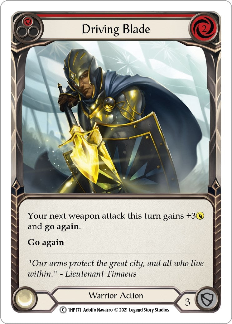 Image for Driving Blade (Red) (History Pack Vol.1) (1HP171) - Flesh and Blood TCG