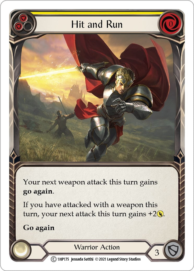 Image for Hit and Run (Yellow) (History Pack Vol.1) (1HP175) - Flesh and Blood TCG