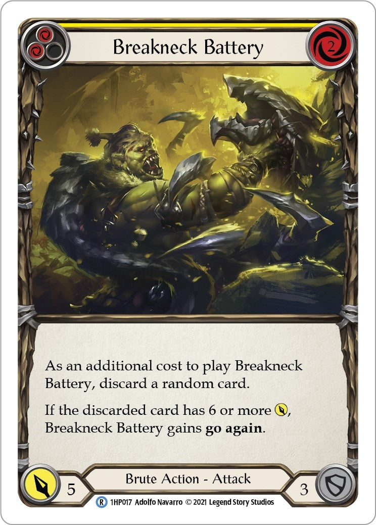 Image for Breakneck Battery (Yellow) (History Pack Vol.1) (1HP017) - Flesh and Blood TCG