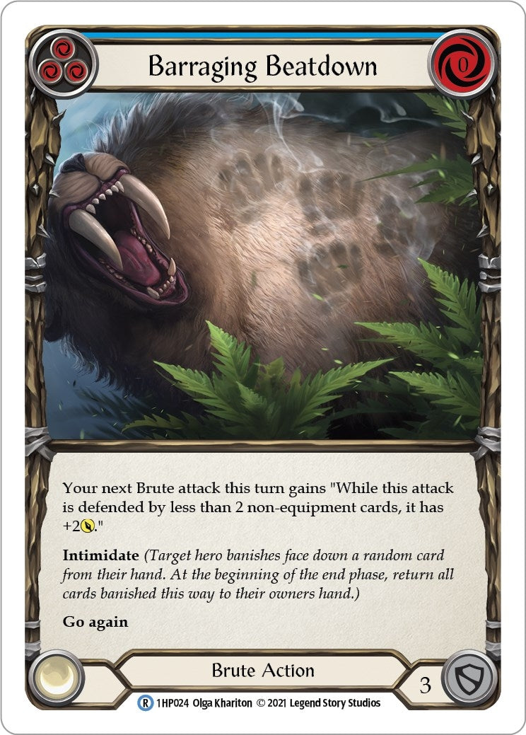 Image for Barraging Beatdown (Blue) (History Pack Vol.1) (1HP024) - Flesh and Blood TCG