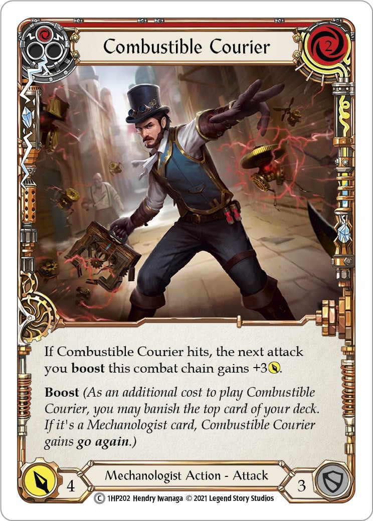 Image for Combustible Courier (Red) (History Pack Vol.1) (1HP202) - Flesh and Blood TCG