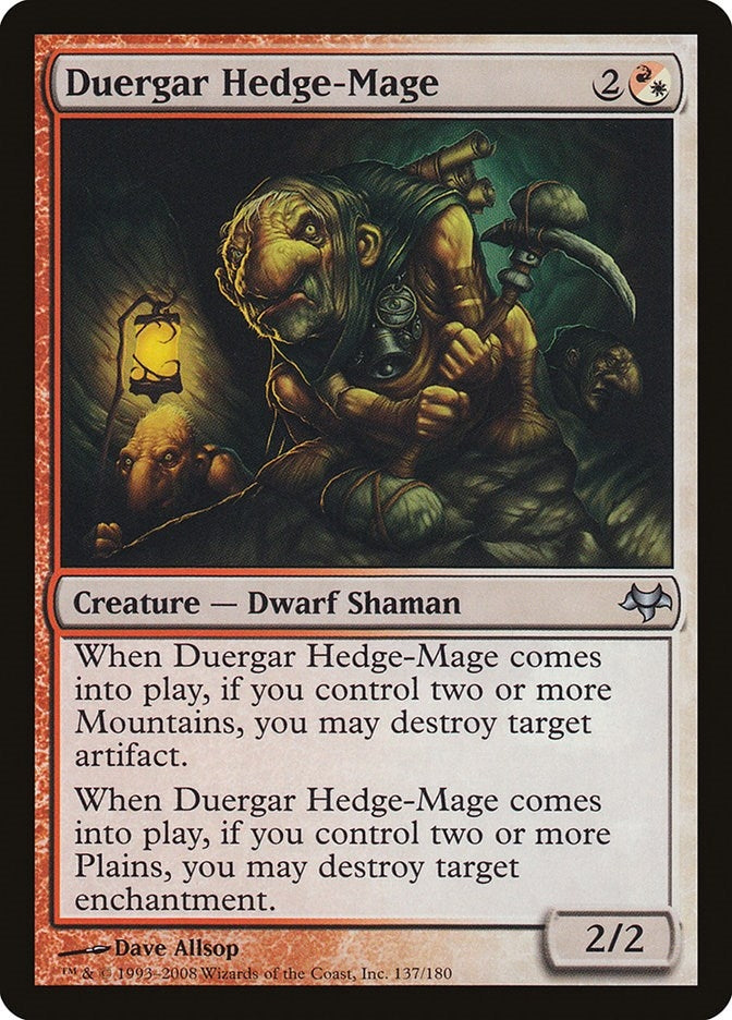 Image for Duergar Hedge-Mage (Eventide) (137) - Magic: The Gathering