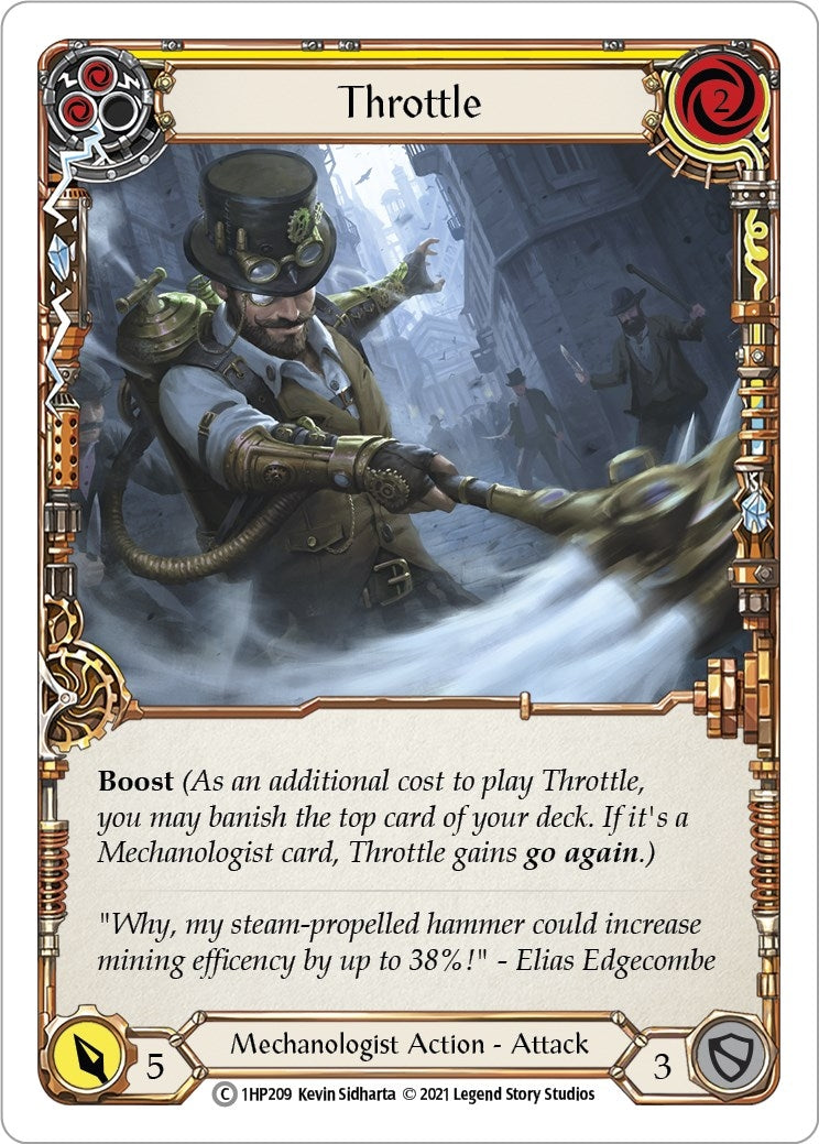 Image for Throttle (Yellow) (History Pack Vol.1) (1HP209) - Flesh and Blood TCG