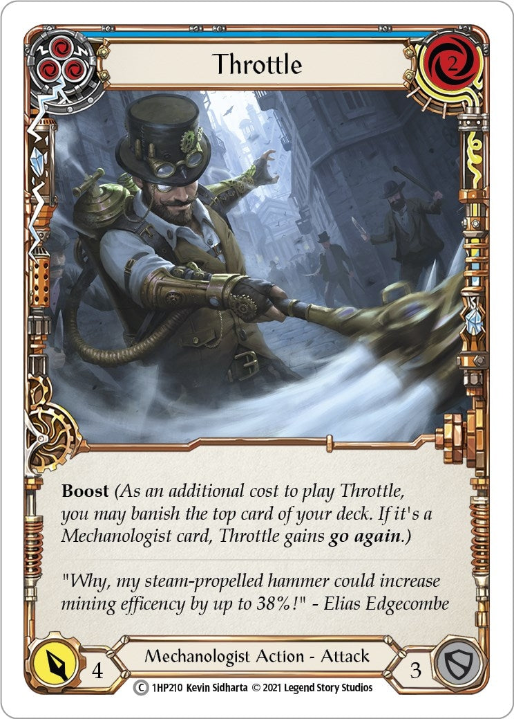 Image for Throttle (Blue) (History Pack Vol.1) (1HP210) - Flesh and Blood TCG