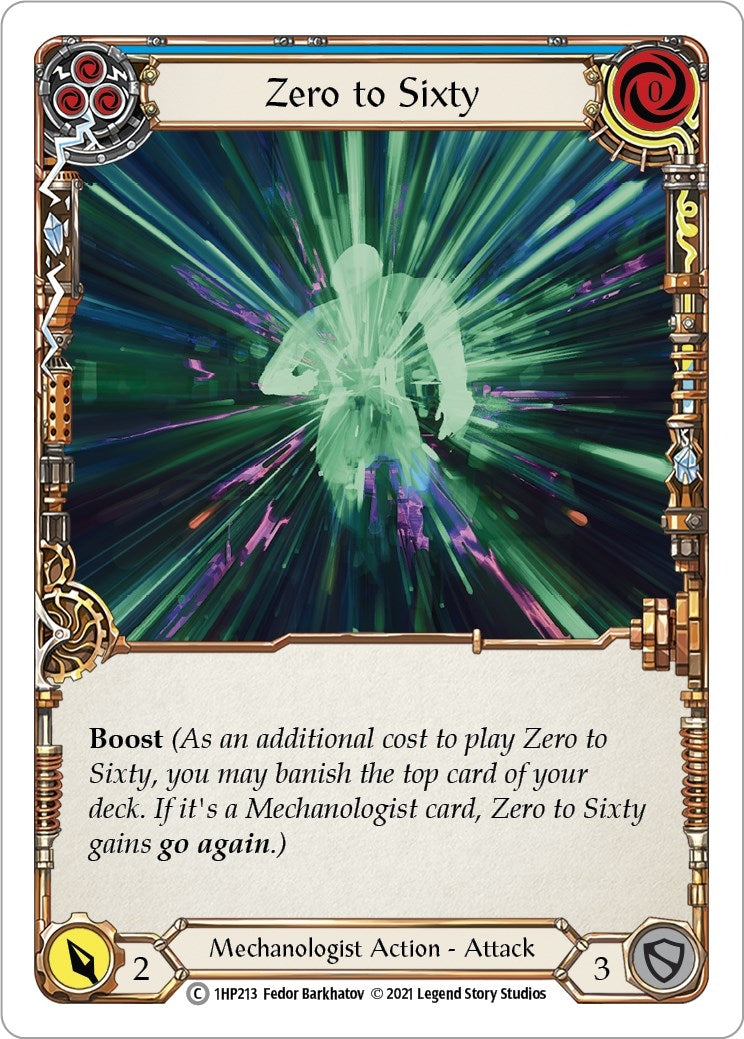Image for Zero to Sixty (Blue) (History Pack Vol.1) (1HP213) - Flesh and Blood TCG
