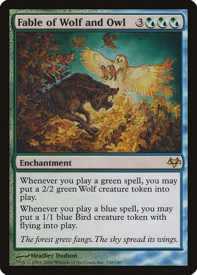 Image for Fable of Wolf and Owl (Eventide) (150) - Magic: The Gathering