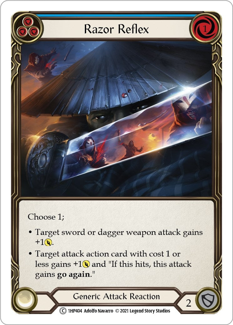 Image for Razor Reflex (Blue) (History Pack Vol.1) (1HP404) - Flesh and Blood TCG