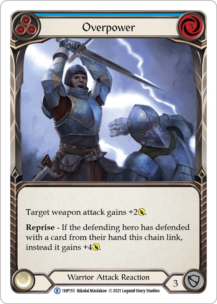 Image for Overpower (Blue) (History Pack Vol.1) (1HP155) - Flesh and Blood TCG
