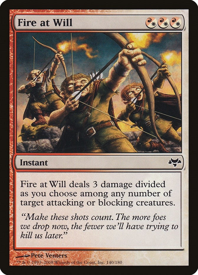 Image for Fire at Will (Eventide) (140) - Magic: The Gathering
