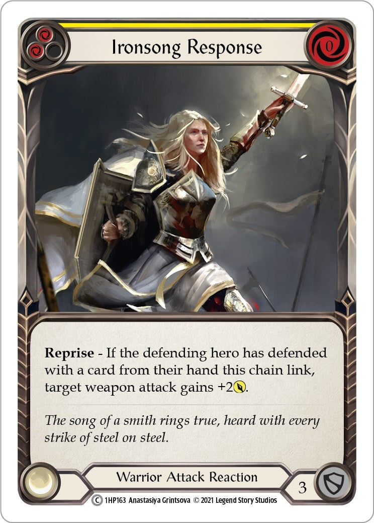 Image for Ironsong Response (Yellow) (History Pack Vol.1) (1HP163) - Flesh and Blood TCG