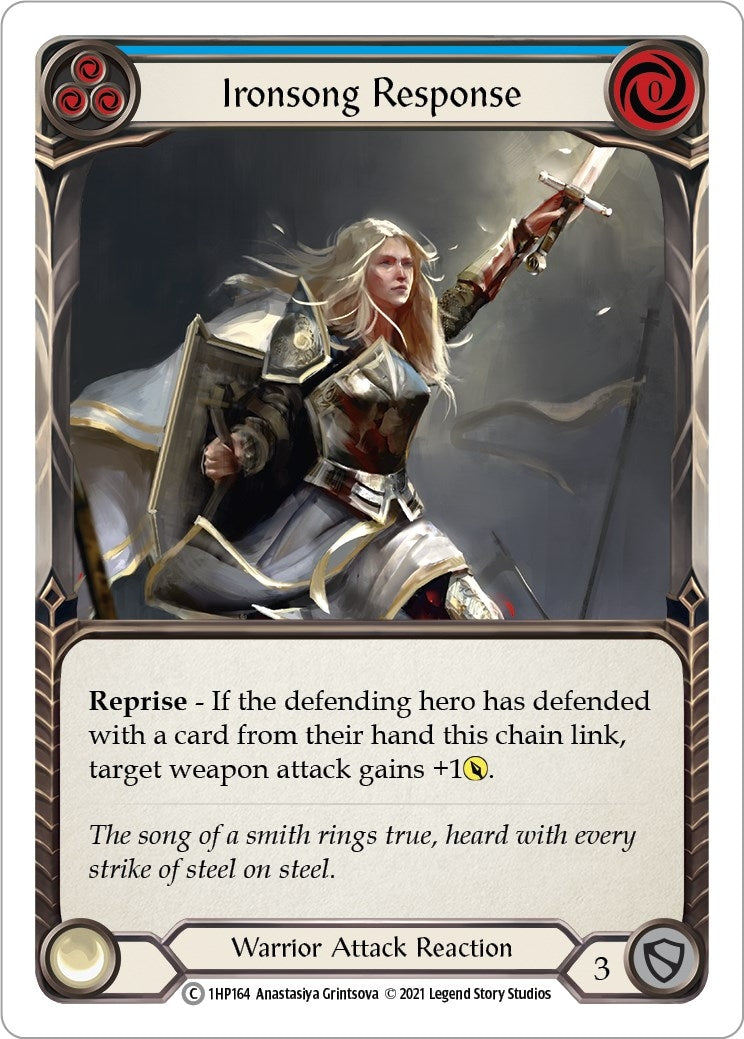 Image for Ironsong Response (Blue) (History Pack Vol.1) (1HP164) - Flesh and Blood TCG