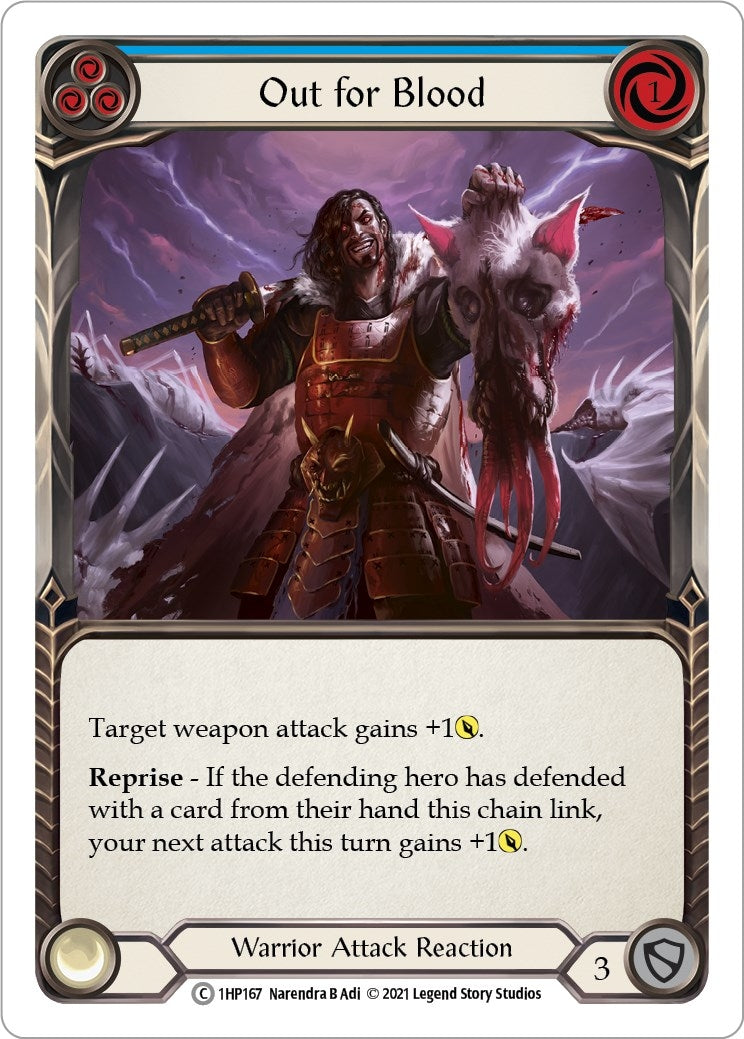 Image for Out for Blood (Blue) (History Pack Vol.1) (1HP167) - Flesh and Blood TCG