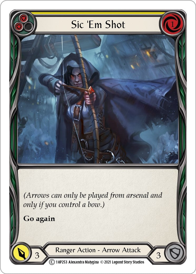 Image for Sic 'Em Shot (Yellow) (History Pack Vol.1) (1HP253) - Flesh and Blood TCG