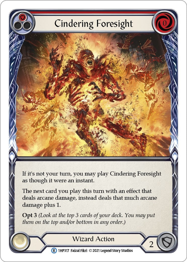 Image for Cindering Foresight (Red) (History Pack Vol.1) (1HP317) - Flesh and Blood TCG