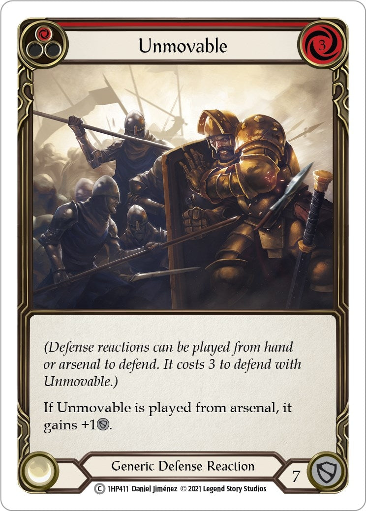 Image for Unmovable (Red) (History Pack Vol.1) (1HP411) - Flesh and Blood TCG