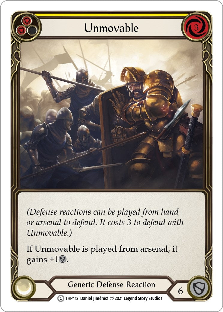 Image for Unmovable (Yellow) (History Pack Vol.1) (1HP412) - Flesh and Blood TCG