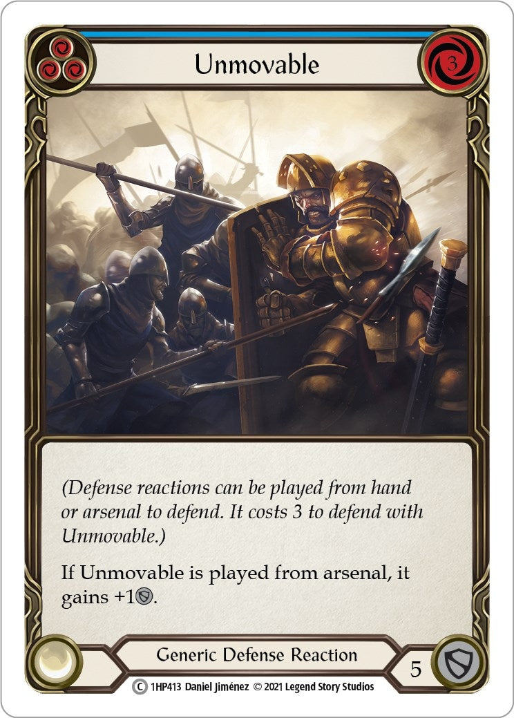 Image for Unmovable (Blue) (History Pack Vol.1) (1HP413) - Flesh and Blood TCG
