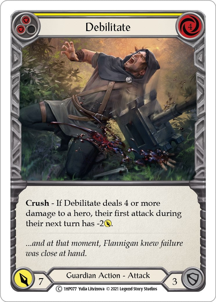 Image for Debilitate (Yellow) (History Pack Vol.1) (1HP077) - Flesh and Blood TCG