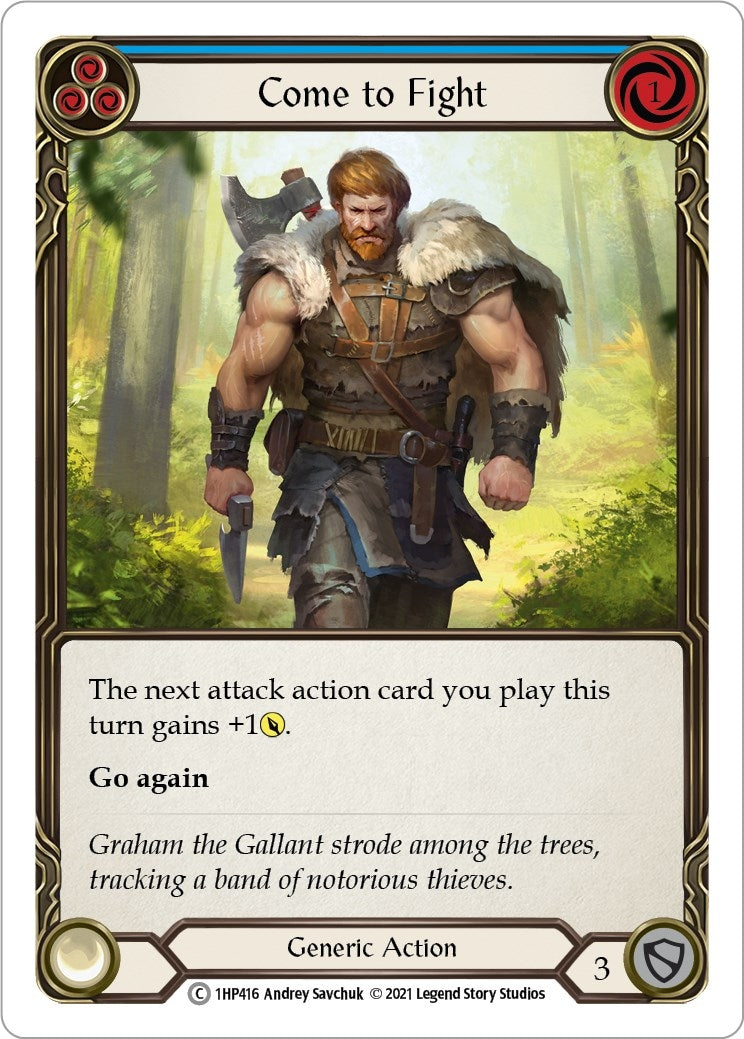 Image for Come to Fight (Blue) (History Pack Vol.1) (1HP416) - Flesh and Blood TCG