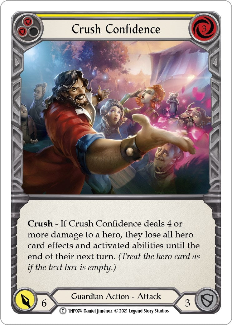 Image for Crush Confidence (Yellow) (History Pack Vol.1) (1HP074) - Flesh and Blood TCG