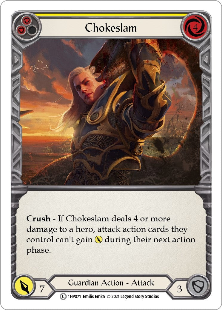 Image for Chokeslam (Yellow) (History Pack Vol.1) (1HP071) - Flesh and Blood TCG