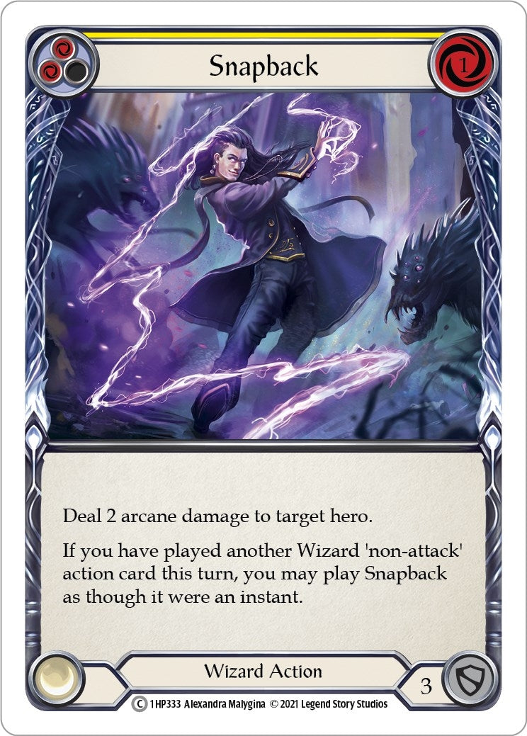 Image for Snapback (Yellow) (History Pack Vol.1) (1HP333) - Flesh and Blood TCG