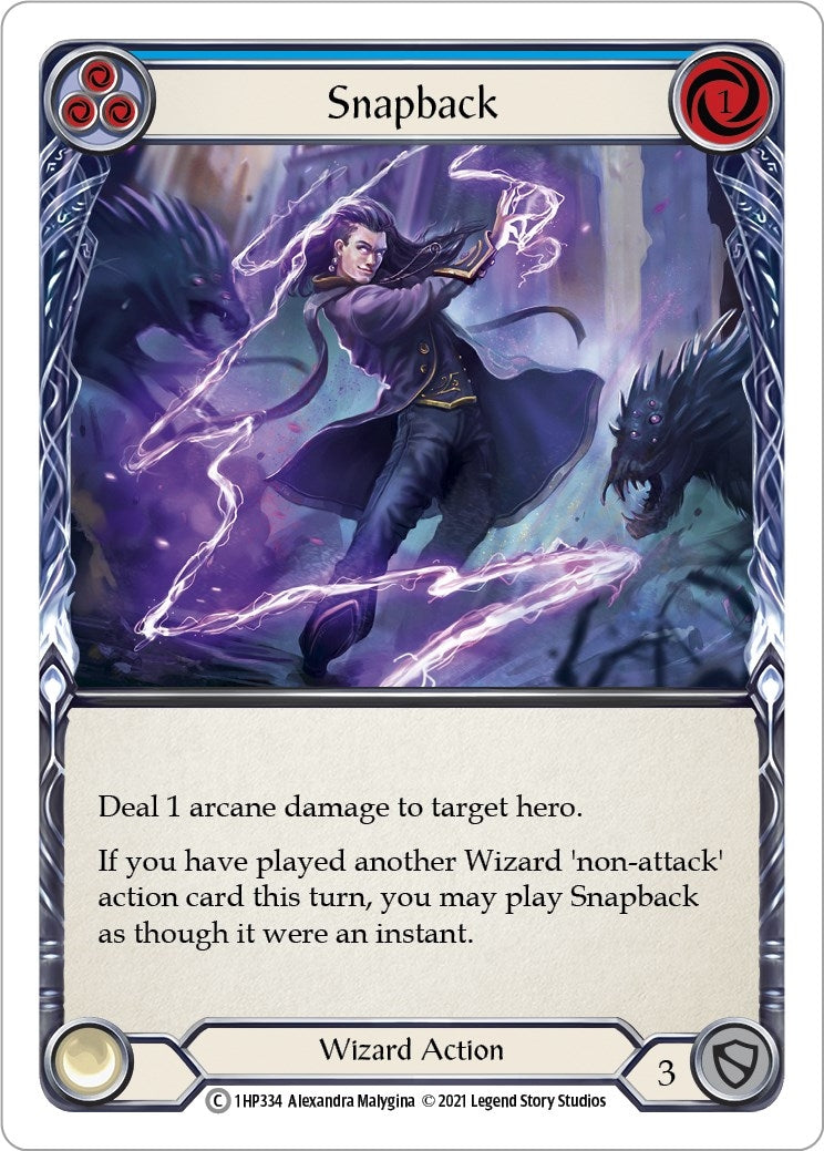 Image for Snapback (Blue) (History Pack Vol.1) (1HP334) - Flesh and Blood TCG