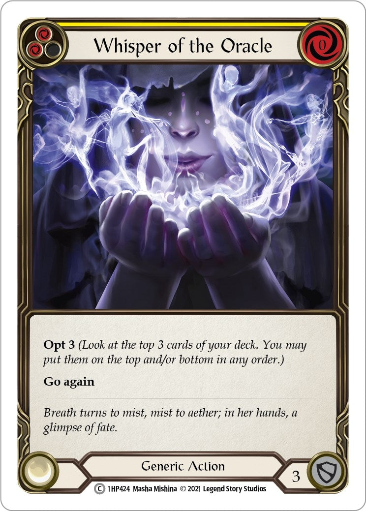 Image for Whisper of the Oracle (Yellow) (History Pack Vol.1) (1HP424) - Flesh and Blood TCG