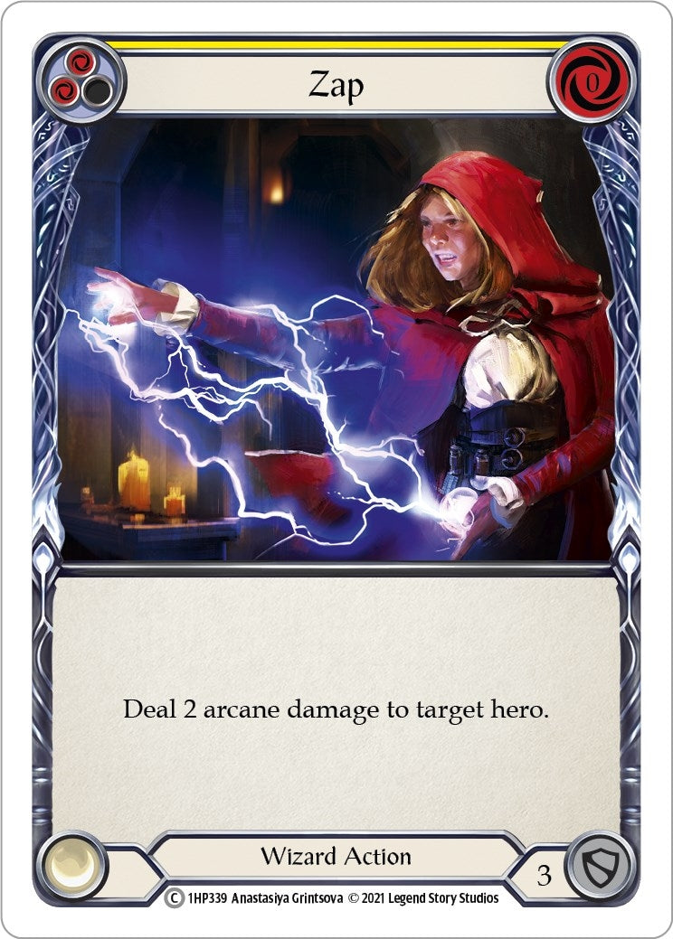 Image for Zap (Yellow) (History Pack Vol.1) (1HP339) - Flesh and Blood TCG
