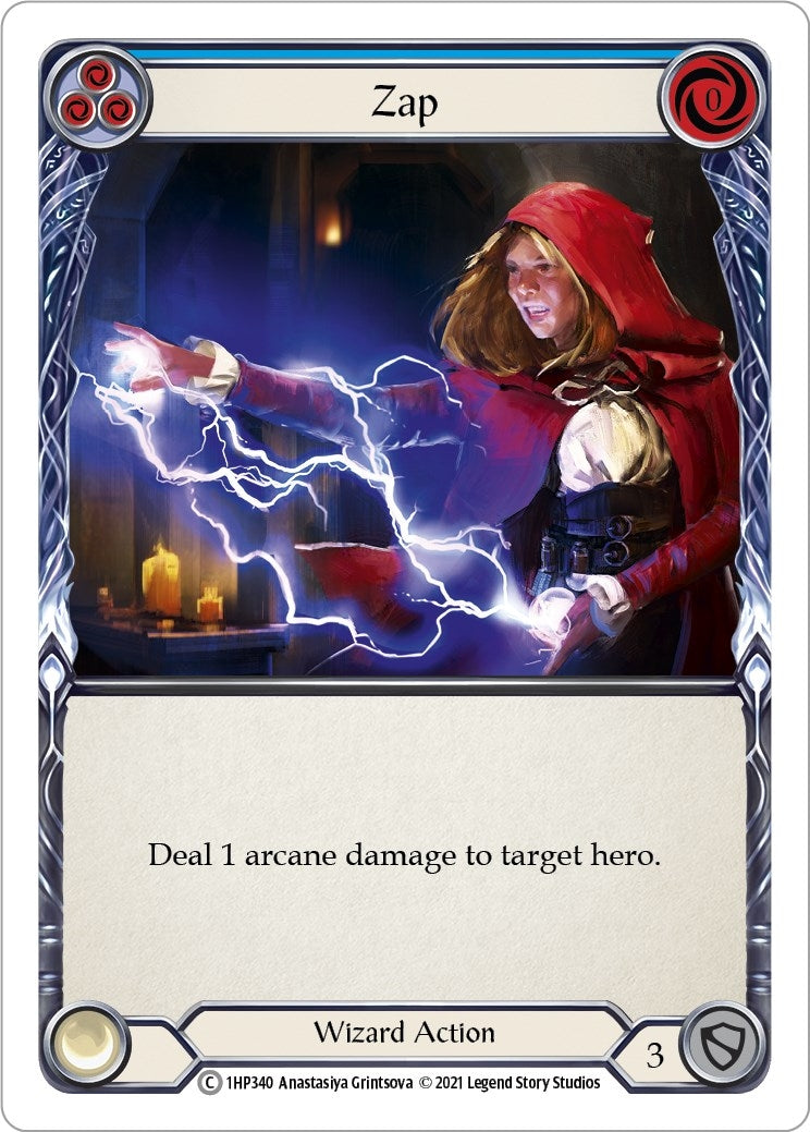 Image for Zap (Blue) (History Pack Vol.1) (1HP340) - Flesh and Blood TCG